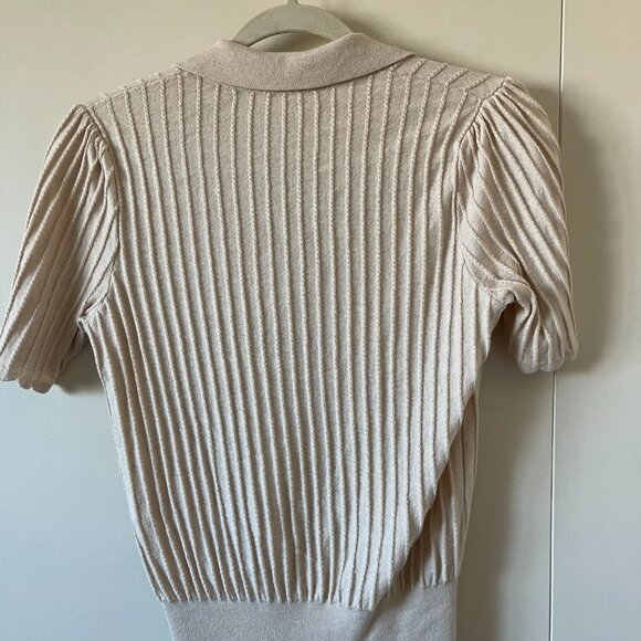 Sezane Noha Collared Jumper // Ecru // XS // Rare - Picture 5 of 5